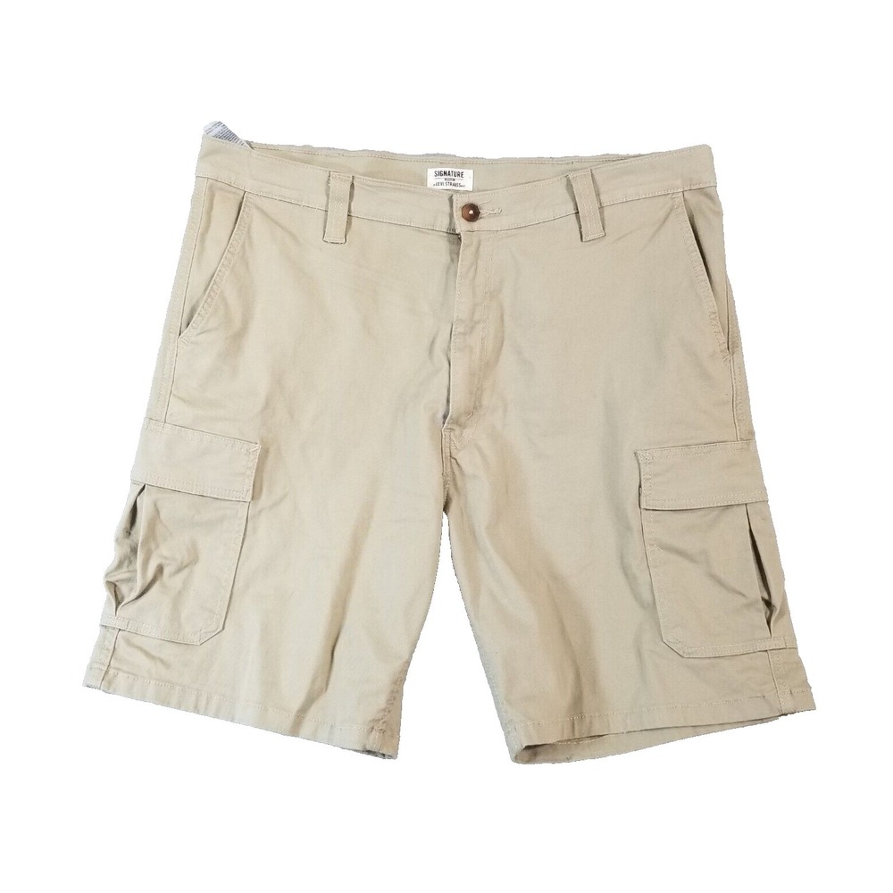 Levi's signature cargo hiking shorts men's 40 x 10 beige Flex stretch outdoor